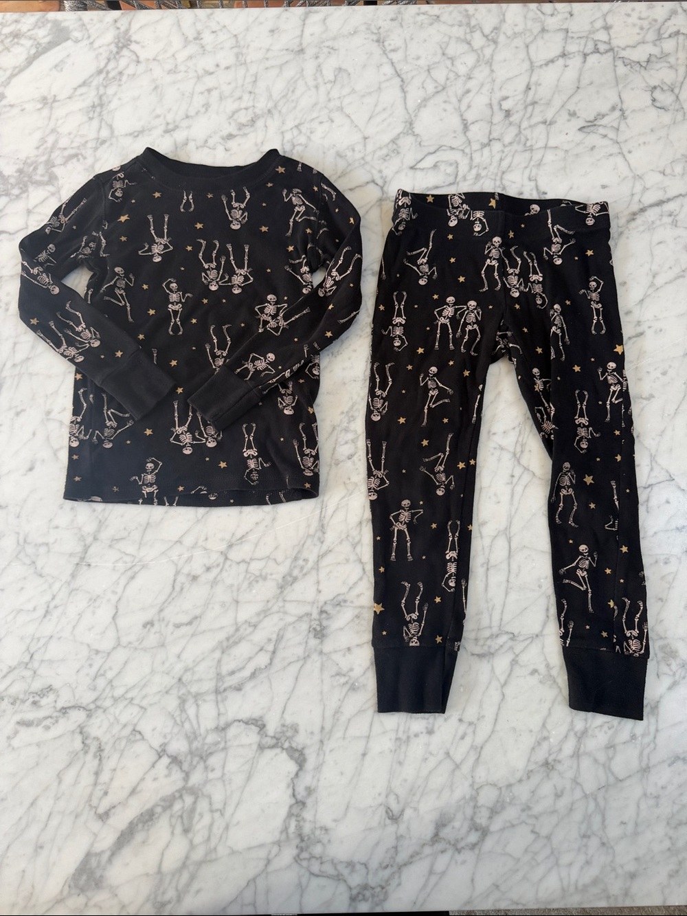 Skeleton Pajamas Star 5T Old Navy Toddler Halloween
